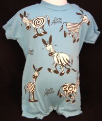 South Africa ZEBRA Hand Printed 1 Pc 6 - 9mo CUTE!